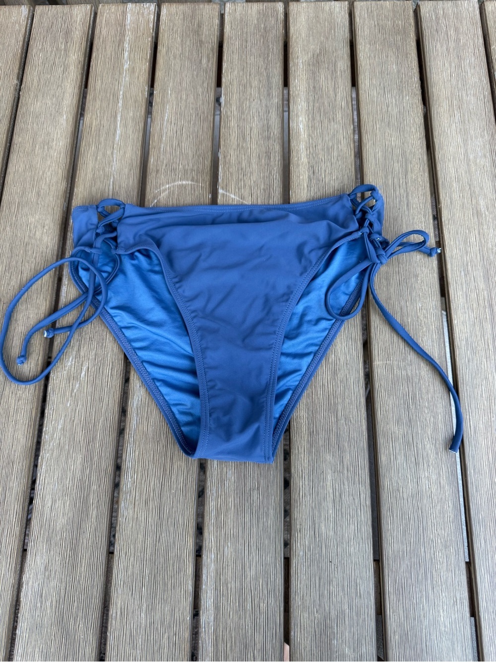 Baleaf Blue Side Tie Bikini Bottoms Women's Medium Adjustable Swim Bottom